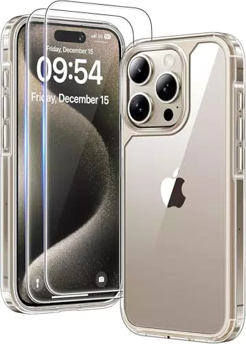 TAURI iPhone 15 Pro Hülle - Schlanke, stoßfeste und kratzfeste Schutzhülle