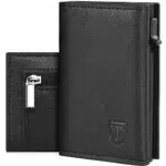 TEEHON Herren Geldbörse - Magnetisches Slim Wallet mit RFID Schutz und ID-Fenster