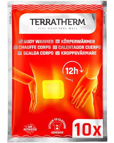 TerraTherm Wärmepflaster für Rücken, Nacken und Schulter – 12h Tiefenwärme