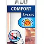 tesamoll Alu COMFORT Türdichtschiene für unebene Böden - Selbstklebende Türdichtung zum Schutz vor Zugluft - mit Bürstendichtung bis 15 mm - Braun