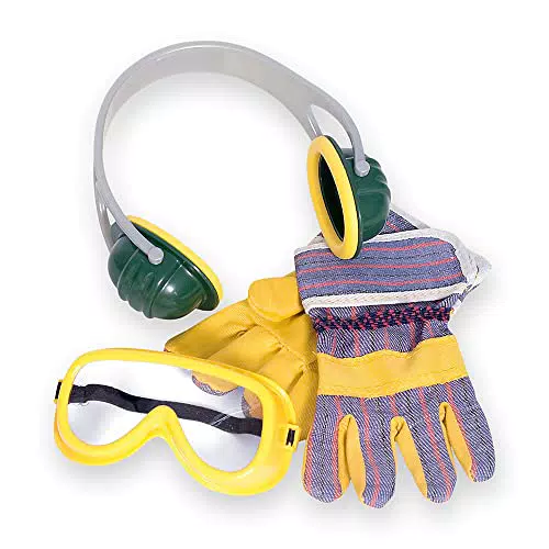 Bosch Zubehör-Set von Theo Klein: Arbeitshandschuhe, Arbeitsbrille, Ohrenschützer