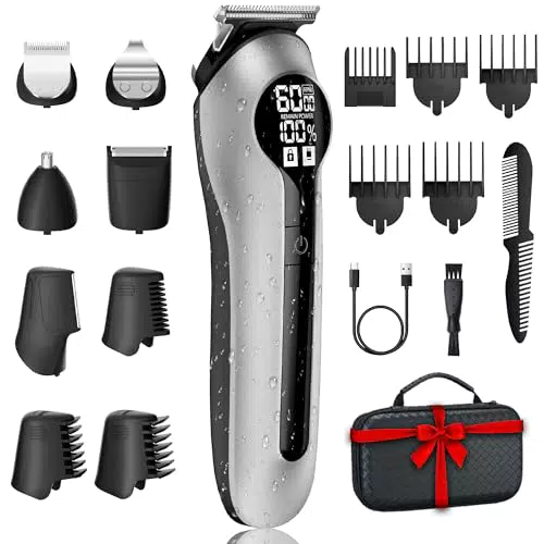 Tierney Haarscherer Herren - 6-in-1 Barttrimmer und Körperrasierer, IPX6 wasserdicht