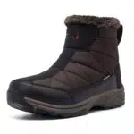 TLOLA Winterschuhe Herren wasserdicht, warm gefüttert, rutschfest für Outdoor-Aktivitäten