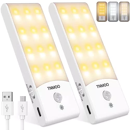 TNMOO LED Nachtlicht mit Bewegungsmelder und USB Aufladung – dimmbar für Kinderzimmer und Flur
