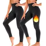 TNNZEET 2er Pack Thermo Leggings Damen Thermoleggins gefüttert Warme im Winter