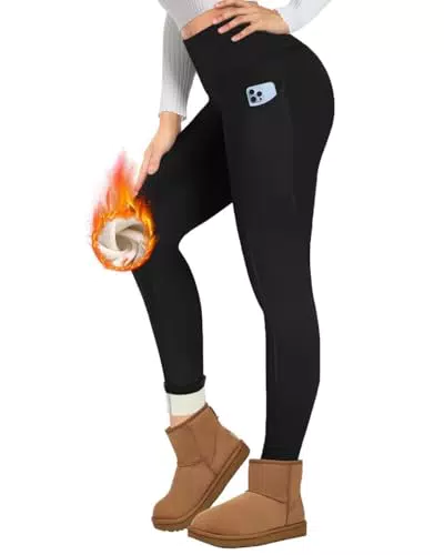 TNNZEET Thermo Leggings Damen High Waist Fleece Warm Blickdicht für den Winter