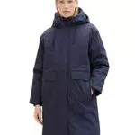 TOM TAILOR Damen 1037561 Regenmantel mit Steppung & Kapuze
