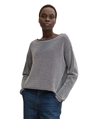 TOM TAILOR Damen Strickpullover aus Bio-Baumwolle - Modell 30582