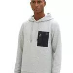 TOM TAILOR Herren Hoodie mit feiner Struktur - Modell 1037861