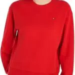 Tommy Hilfiger Damen Sweatshirt mit Flaggenmotiv ohne Kapuze