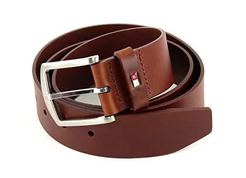 TOMMY HILFIGER Ledergürtel NEW DENTON 4 cm breit