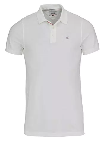 Tommy Jeans Herren Original Fine Pique Polo Shirt Kurzarm