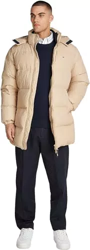 Tommy Jeans Herren Pufferjacke Essential Down Parka mit Kapuze