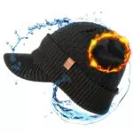 TOP-EX Merinowolle Wintermütze Herren Damen, wasserdichte Beanie für Outdoor-Sport