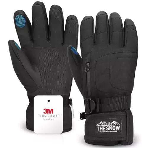 TOUTBIEN Skihandschuhe Herren Damen Wasserdicht Thermo Touchscreen Outdoor