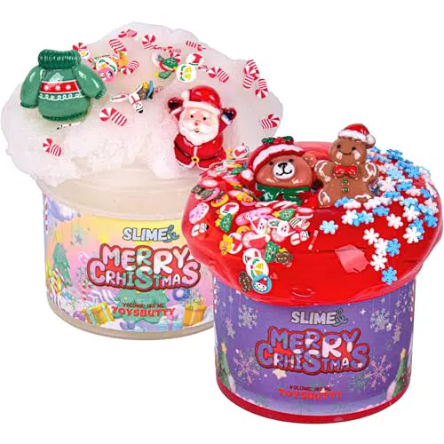 Toysbutty Weihnachtsmann Schleim – Duftender Cloud Slime für Kinder, Adventskalender