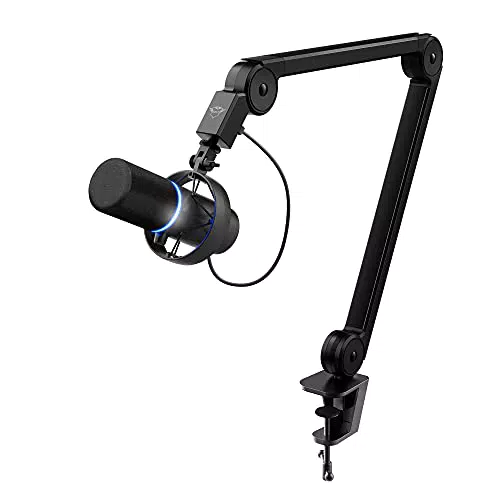 Trust Gaming GXT 255Plus Mikrofon mit Arm, Popfilter und USB für Streaming