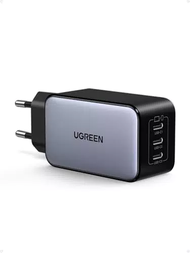 UGREEN Nexode 65W GaN USB-C Ladegerät mit 3 Ports für MacBook und iPhone