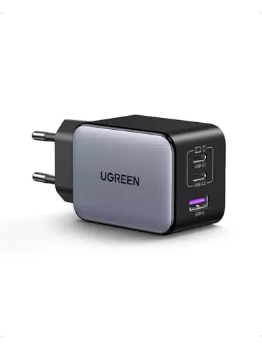 UGREEN Nexode X 65W USB-C Ladegerät – Kompaktes 3-Port GaN Schnellladegerät
