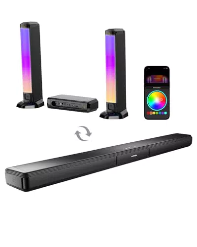 ULTIMEA Soundbar Apollo S70 mit RGB-Beleuchtung und Bluetooth 5.3 für TV