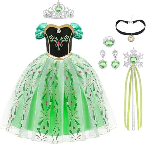 URAQT Mädchen Kostüm Kleid für Karneval, Halloween und Geburtstagsfeiern