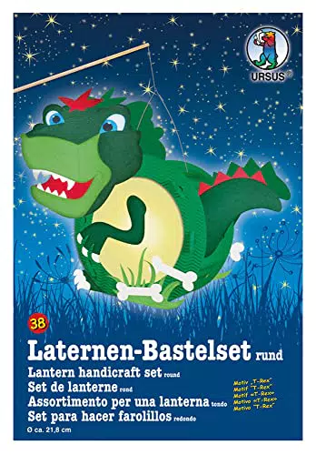 Ursus Laternen Bastelset T-Rex mit Vorlagebogen zur Selbstgestaltung