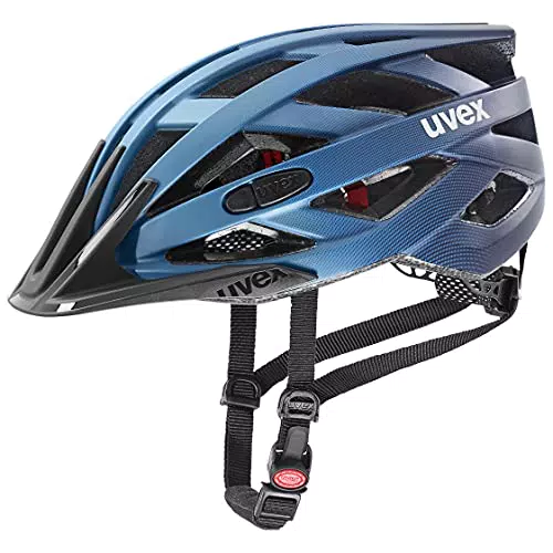 uvex i-vo cc - leichter Allround-Helm für Damen und Herren - individuelle Größenanpassung - erweiterbar mit LED-Licht - black-smoke matt - 52-57 cm
