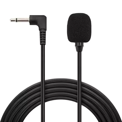 VALTRON 3,5 mm Auto Mikrofon für Autoradio - Externes Plug-and-Play Mikrofon