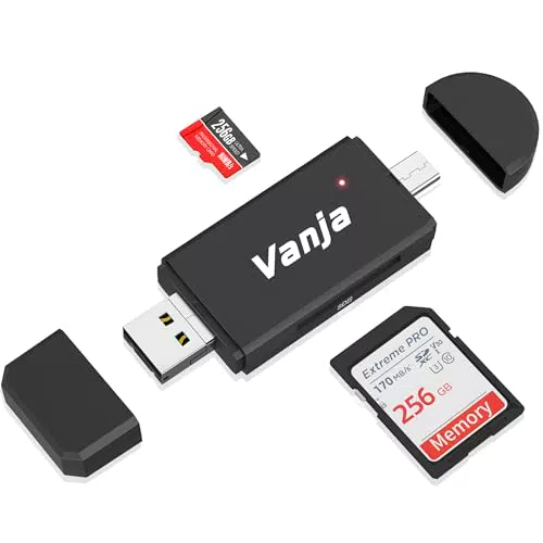Vanja USB 3.0 SD Kartenleser USB C/Thunderbolt 3 SD/Micro SD Speicherkartenleser OTG Adapter Karte für MacBook Pro
