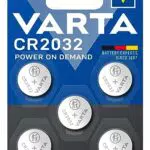 VARTA Batterien Knopfzellen CR2032, 5 Stück, Power on Demand