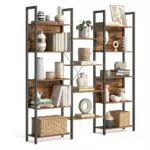 VASAGLE Bücherregal mit 14 Ablagen für Wohnzimmer, Arbeitszimmer und Büro, LLS107B01