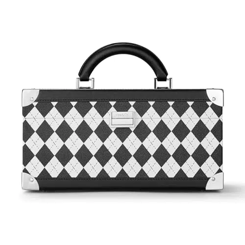 Vee Schmuckkästchen Damen – Personalisierte Schmuckbox mit Spiegel und Stauraum