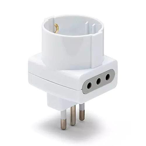 VELAMP ADAPT-3-10S Dreifach-Adapter mit Schuko- und 10A Steckdosen