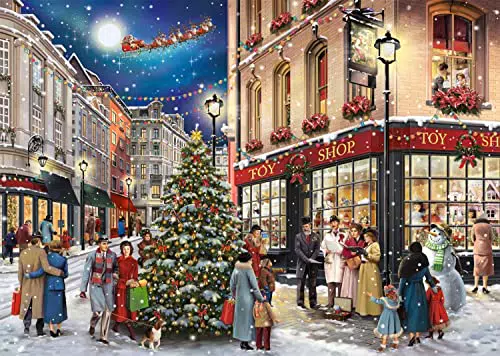 VENQI Puzzle Weihnachten für Erwachsene, Familienpuzzle 70 x 50 cm