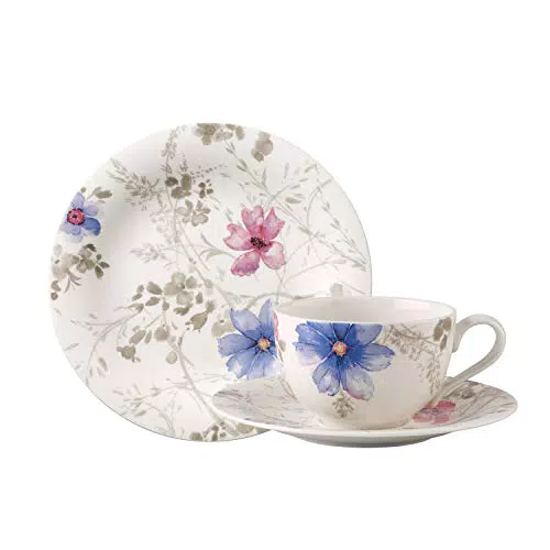 Villeroy & Boch Mariefleur Kaffee Set für 6 Personen – Premium Porzellan Geschirr