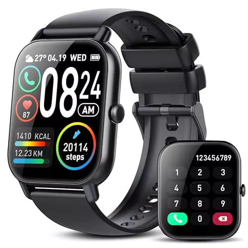 VKROBAG Smartwatch mit 1,85" HD Display, Telefonfunktion und 110+ Sportmodi