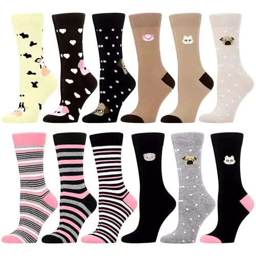 WeciBor Damen Socken mit geometrischem Tierdesign