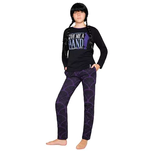 Wednesday Schlafanzug Mädchen aus Baumwolle für 7-16 Jahre - Pyjama Geschenke