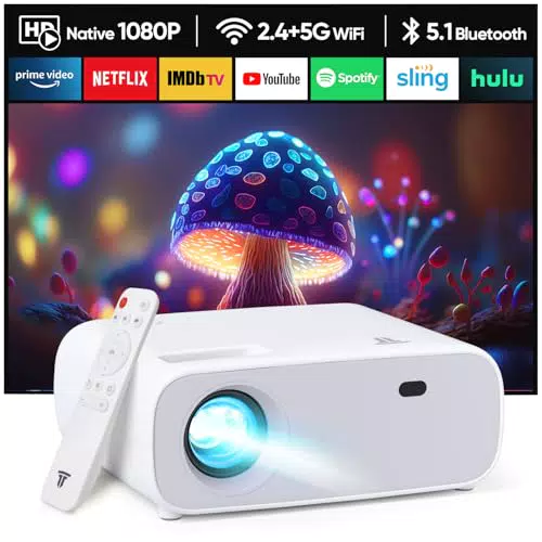 Mini Beamer 2024 – 18000 Lumen Bluetooth Projektor mit 4K und 5G WiFi