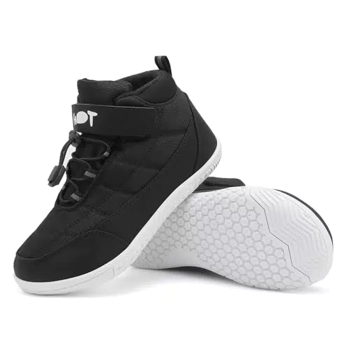 Wizshoe Barfußschuhe für Kinder – Gefütterte, wasserdichte Sneaker für Winteraktivitäten