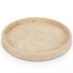 WORHE Rundes Travertin Tablett für Schmuck und Dekoration, Modell WH019