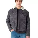 Wrangler 124MJ Sherpa Denim Jacket für Herren – Stylische Jeansjacke