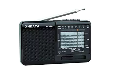 XHDATA D-328 Tragbarer MP3 Player mit UKW AM SW Radio und TF-Kartenunterstützung