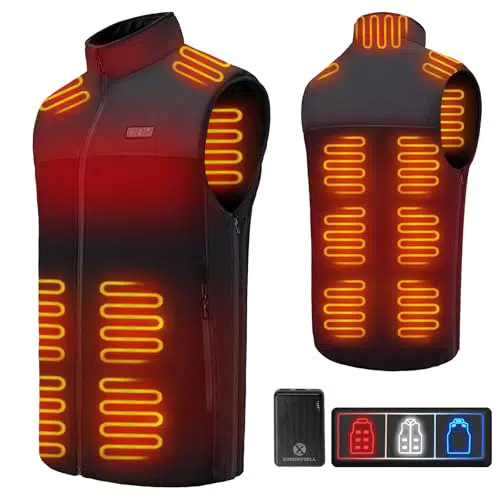 XINSONYUELL Beheizbare Weste für Herren und Damen mit 3 Temperaturstufen