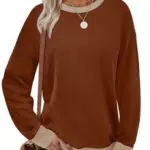 Xmrtxx Damen Pullover Sweatshirt Fleecepullover Rundhals Langarm Casual