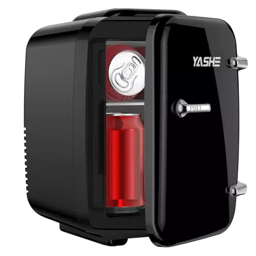 YASHE Mini Kühlschrank 4L für Kosmetik und Getränke, thermoelektrisch 220V/12V