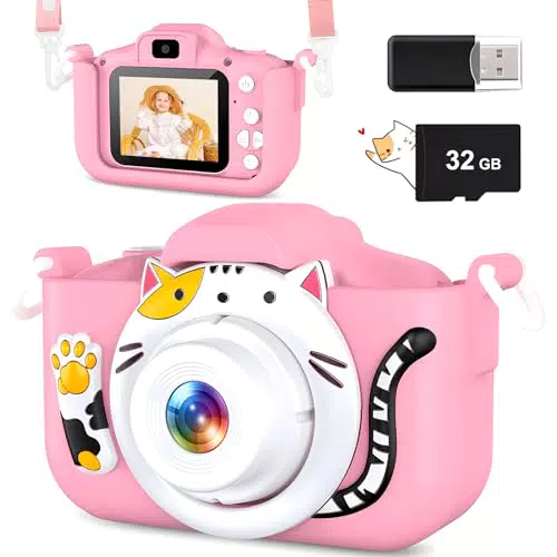 YIKANWEN Kinder Kamera HD Digitalkamera mit 2.0 Zoll Bildschirm für 3-8 Jahre