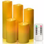 YIWER Wasserdichte LED flammenlose Kerzen mit Fernbedienung und Timer
