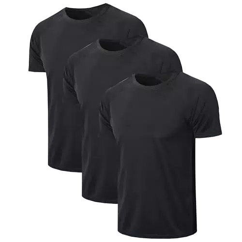 YUSHOW Funktionsshirt Herren - Atmungsaktives Kurzarm Sportshirt für Training