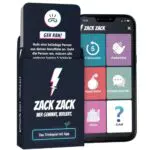 Zack Zack Kartenspiel - Trinkspiel mit App für unvergessliche Partynächte